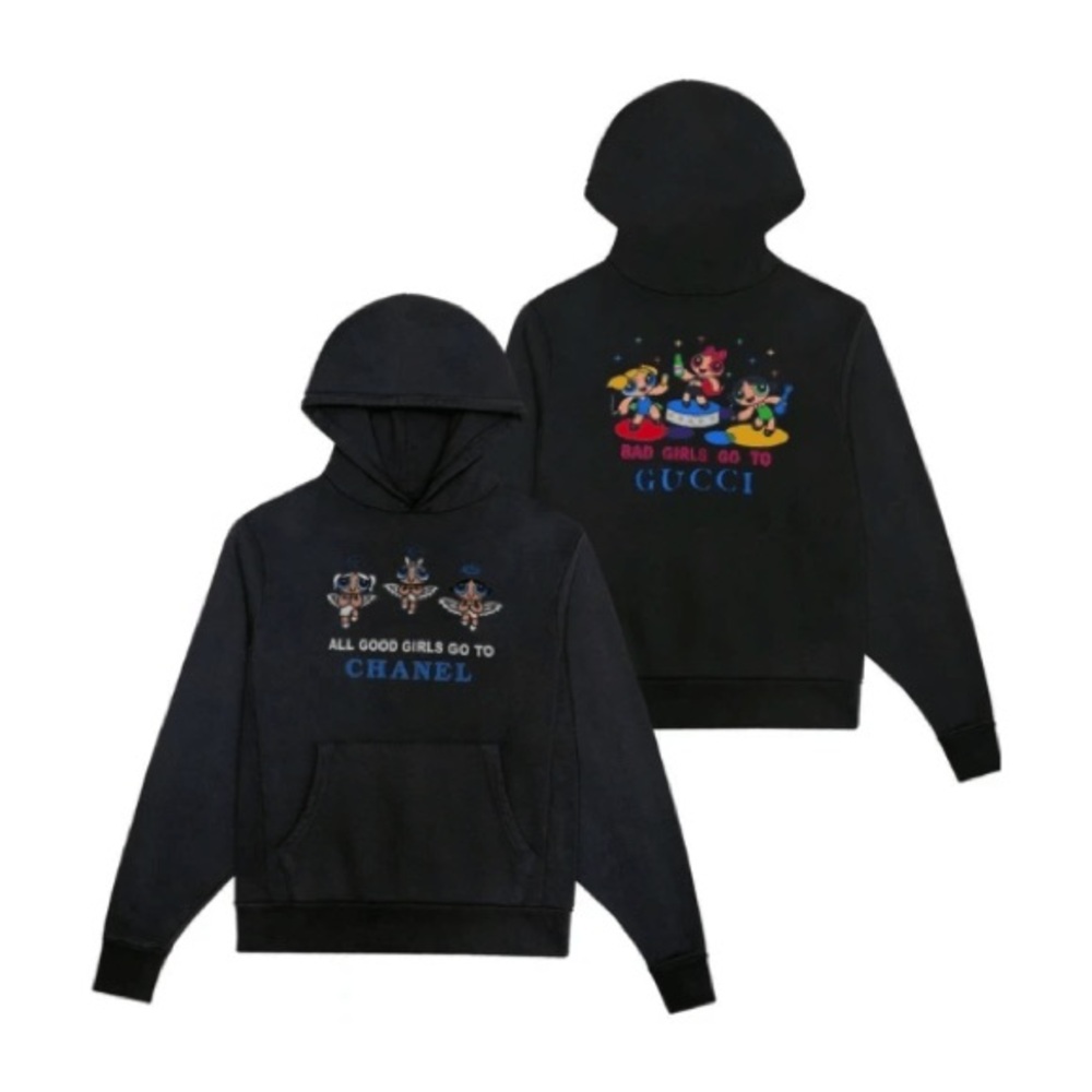 Mega Yacht Good Girls 'Chanel/Gucci' Logo Hoodie (Black)
